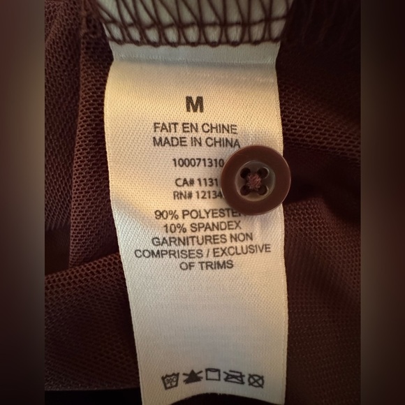 Garage Sheer Brown Button-Down Shirt. Size M NWOT - Picture 8 of 9